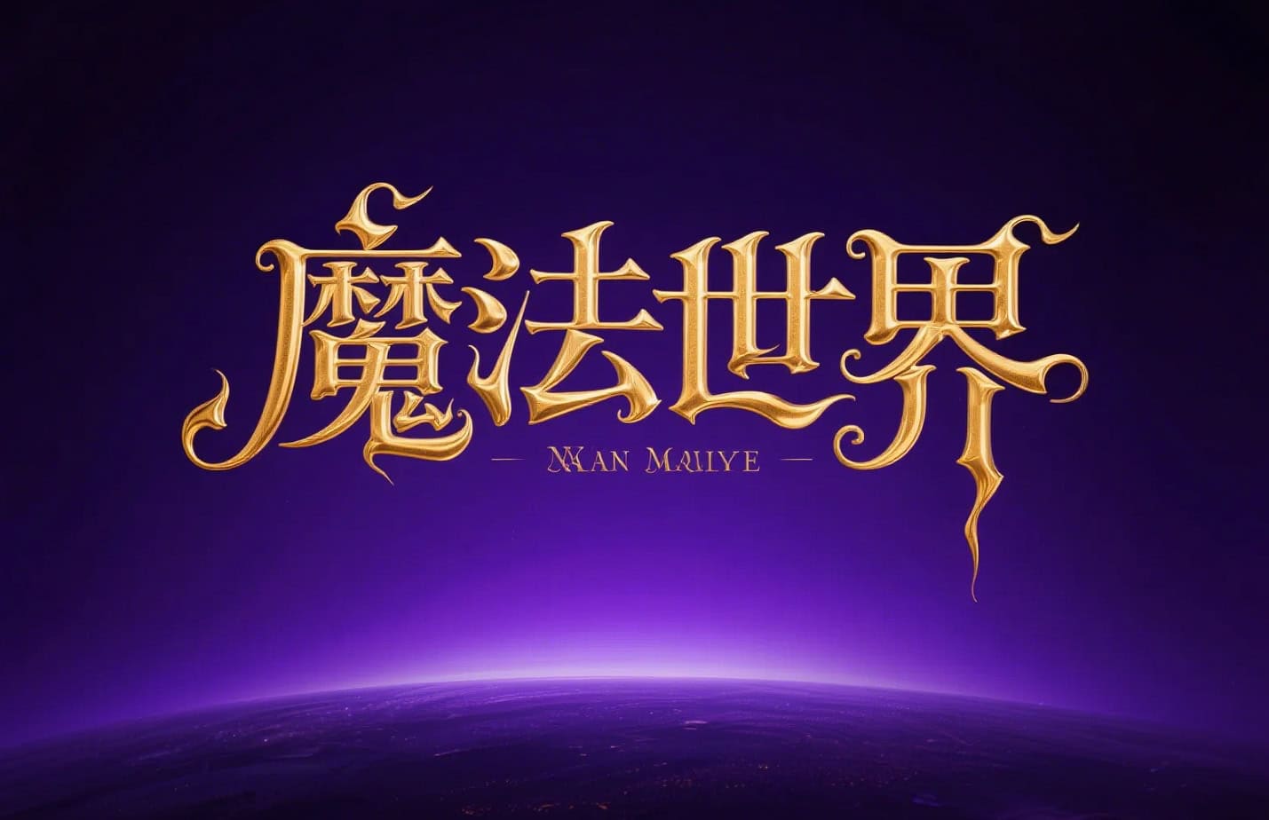 AI中文艺术字设计,奇幻哥特风“魔法世界”